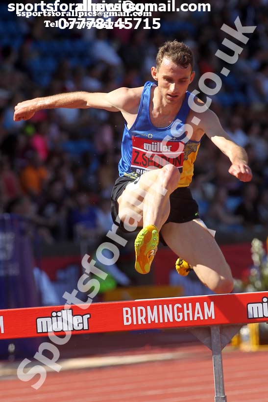 Mens 3000 metres steeplechase, 2019 Muller British Championships, Alexander Stadium, Birmingham. Photo: David T. Hewitson/Sports for All Pics